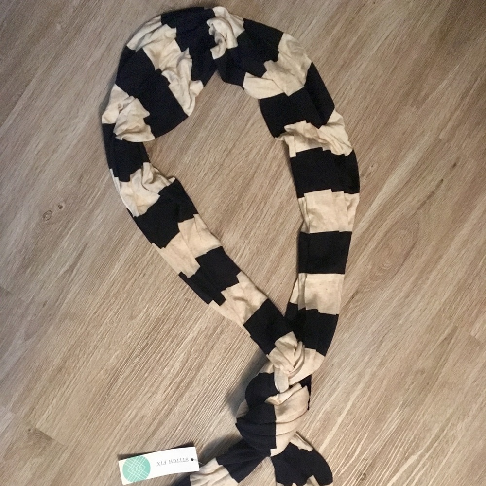 Vine Street Market wide striped cotton scarf